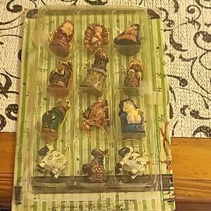 Set of Miniature Nativity Ornaments